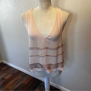 Bebe Top Womens Sequin Sleeeveless Tank Y2k - Size Small Petite